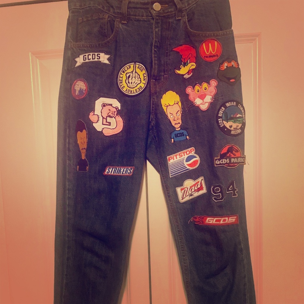 GCDS patch jeans